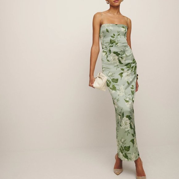 Reformation Dresses & Skirts - Reformation Frankie Silk Dress + Tea Garden